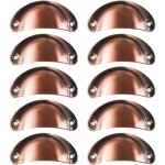 10x poign�e de coquille vintage pour tiroir armoire meuble cuisine, fer incurv� bouton de porte de placard ...