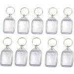 10x porte - clés vide en plastique acrylique transparent insérer porte - clé photo passeport 10x porte - clés vide en plastique acrylique transparent insérer porte - clé photo passeport