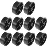 Cyclingcolors - 10x roulette 45mm en plastique rigide noir pour utilisation universelle galet poulie ...