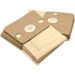 10x sacs compatible avec rowenta zr 480 aspirateur - papier, 22cm x 16, 5cm, couleur sable - vhbw