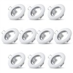 Memkey - 10x spots lumineux encastrable plafond lampe fixe blanc supports pour spots encastrables acier ...