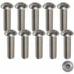 Cyclingcolors - 10x vis métaux tête bombée hexagonal creux bhc m5x30mm acier inoxydable a2 filetage total ... Cyclingcolors - 10x vis métaux tête bombée hexagonal creux bhc m5x30mm acier inoxydable a2 filetage total ...
