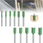 11 pices 6 mm queue fraise defonceuse, fraise droite, fraise  bois fraise extra - longue, mches carbide ...