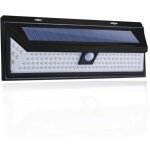 118 led lampe solaire 1000 lumens applique mural pir mouvement capteur ip65 etanche jardin exterieur. ...