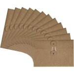A lot de 12 enveloppes dcoratives vintage avec bouton et ficelle de fermeture, enveloppes dcoratives ...