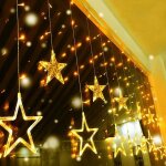 12 Étoiles rideau lumineux intérieur extérieur connectable 8 mode Éclairage, 138 leds guirlande lumineuse ... 12 Étoiles rideau lumineux intérieur extérieur connectable 8 mode Éclairage, 138 leds guirlande lumineuse ...