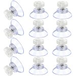 Aougo ? lot de 12 ventouses en pvc transparent ? charge maximale �lev�e ? installation facile sur surfaces ...