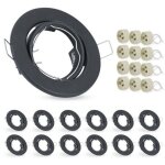 12 led spotlights encastr�s cadre de montage gu10 spotlights encastr�s pivotant 30� ronds incluant prise ...