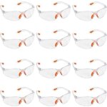 De 12 lunettes s�curit� transparentes protection avec verres plastique, xu, pont - de - nez et embouts ...