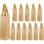 12 pcs (11cm9cm35cm)pochettes sacs cadeaux de bouteilles de vin en papier kraft, sacs pour bouteilles ...