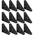 12 pcs connecteurs d'angle universels, �querres d'angles, support d'angle triangulaires en m�tal noir, ...