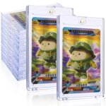 12 pi�ces 35pt protege carte, magnetic trading card holder, transparent protege carte rigide avec protection ...
