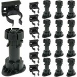 12 pices 8 pieds + 6 clips rglables en hauteur pour armoire de cuisine avec support de fixation