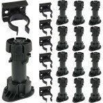 12 pièces 8 pieds + 6 clips réglables en hauteur pour armoire de cuisine avec support de fixation 12 pièces 8 pieds + 6 clips réglables en hauteur pour armoire de cuisine avec support de fixation