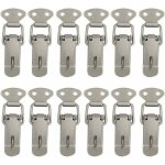 12 pi�ces attache capot fermeture � levier moraillon de porte, oquet � ressort bascule acier pour ressort ...