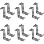 12 pi�ces crochet porte crochets de porte en acier inoxydable crochets de porte en acier forme de z r�versible ...