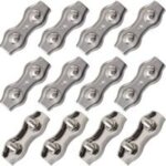 12 pi�ces duplex pinces en acier inoxydable double serre cables inox connecteur de corde pince serre ...