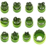 12 pi�ces emporte - pi�ces fruits et l�gumes en acier inoxydable, coupe - l�gumes avec manche de protection ...