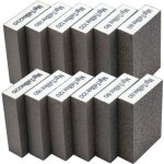 12 pi�ces �ponges de pon�age, blocs de pon�age kit de polissage grain 60 / 80 / 100 / 120 / 180 / 220 ...