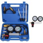 12 pi�ces kit de testeur de compression avec deux jauges - 0 - 7 bars / 0 - 100 psi - dans un coffret ...