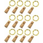 12 pices led bouteille guirlande lumineuse blanc chaud, 2m 20 led lampes de bouteille lumire fil en ...