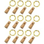 12 pi�ces led bouteille guirlande lumineuse blanc chaud, 2m 20 led lampes de bouteille lumi�re fil en ...