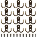 12 pi�ces pat�re patere porte manteau mural, r�tro pat�re, crochets doubles porte manteau mural r�tro ...