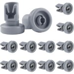 12 pi�ces petit roulettes panier lave vaisselle compatible avec aeg zanussi privileg favorit - gris roue ...