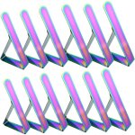 12 pices pinces  nappe dcoratives arc - en - ciel, pinces  nappe en acier inoxydable pinces  jupe ...