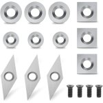 12 pi�ces plaquette carbure tournage bois , plaquettes de coupe , carbure gouges tournage bois