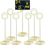 12 pi�ces porte - num�ros de table, 22cm grand porte - cartes supports pour tableaux en fil m�tallique ...