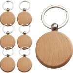 12 pi�ces vierge porte - cl�s en bois, bricolage porte - cl�s peuvent graver, bricolage porte - cl�s ...
