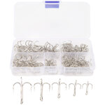 120 crochets triples en acier haute r�sistance - kit de p�che en mer avec 120 hame�ons triples