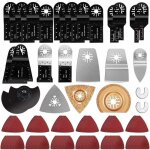 120 pi�ce lames de scie, accessoires d'outil multifonction oscillant pour bois, plastique et m�tal avec ...