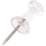 120 piece punaises en plastique transparent