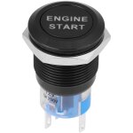12v �tanche voiture moteur d�marrage bouton poussoir allumage d�marreur noir en alliage d'aluminium de ...