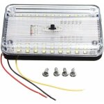 12v lumi�res toit int�rieures voiture, 36 leds rv �clairage lampe avec bouton, rectangulaire plafonnier ...