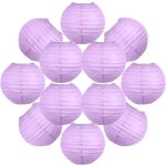 12x lanterne papier 10 cm parme - suspension boule papier 10 cm (12'') type lanterne japonaise pour decoration ...