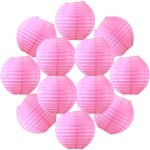 12x lanterne papier 20 cm fuchsia - suspension boule papier 20 cm (12'') type lanterne japonaise pour ...