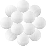 Skylantern ? lot de 12 lanternes en papier 30 cm blanches ? boules japonaises pour d�coration mariage ...