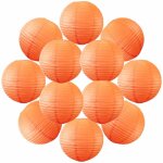 12x lanterne papier 30 cm corail - suspension boule papier 30 cm (12'') type lanterne japonaise pour ...