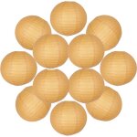 12x lanterne papier 30 cm cumin - suspension boule papier 30 cm (12'') type lanterne japonaise pour decoration ...
