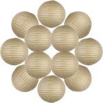 12x lanterne papier 30 cm sable - suspension boule papier 30 cm (12'') type lanterne japonaise pour decoration ...