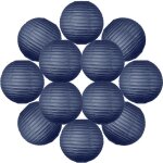 12x lanterne papier 40 cm bleu navy - suspension boule papier 40 cm (12'') type lanterne japonaise pour ...