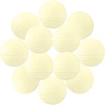 12x lanterne papier 40 cm ivoire - suspension boule papier 40 cm (12'') type lanterne japonaise pour ...