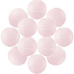 12x lanterne papier 40 cm rose ple - suspension boule papier 40 cm (12'') type lanterne japonaise pour ...