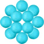 12x lanterne papier 40 cm turquoise - suspension boule papier 40 cm (12'') type lanterne japonaise pour ...