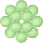 12x lanterne papier 40 cm vert sauge - suspension boule papier 40 cm (12'') type lanterne japonaise pour ...