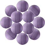 12x lanterne papier 50 cm aubergine - suspension boule papier 50 cm type lanterne japonaise pour decoration ...