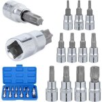 13 pcs coffret cls  douille torx, t8 - t70 jeu de douilles  embouts, douilles torx femelle, torx bit ...